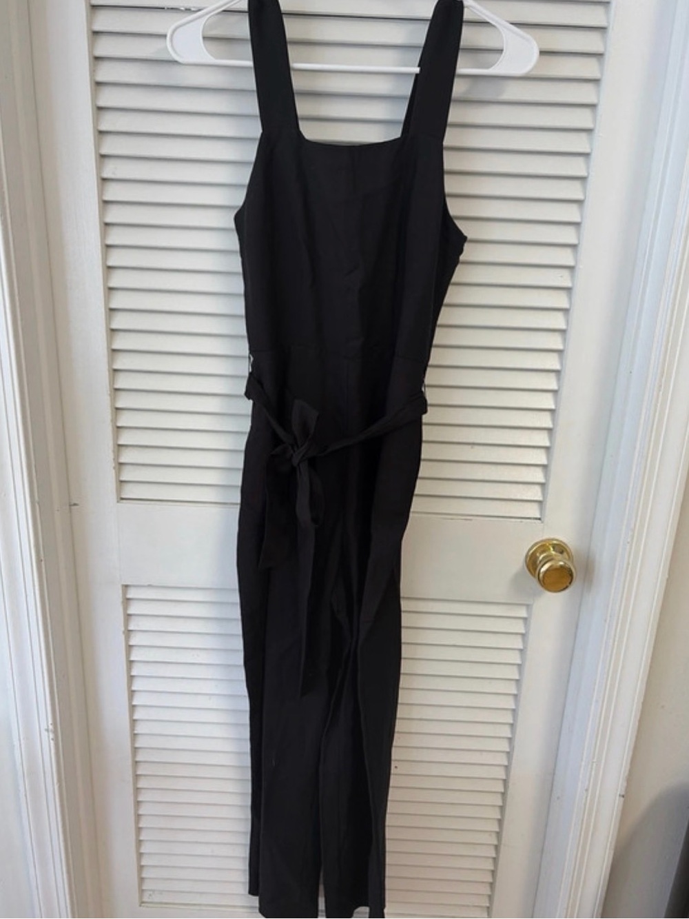 H&M Black One-Shoulder Jumpsuit with Waist Tie